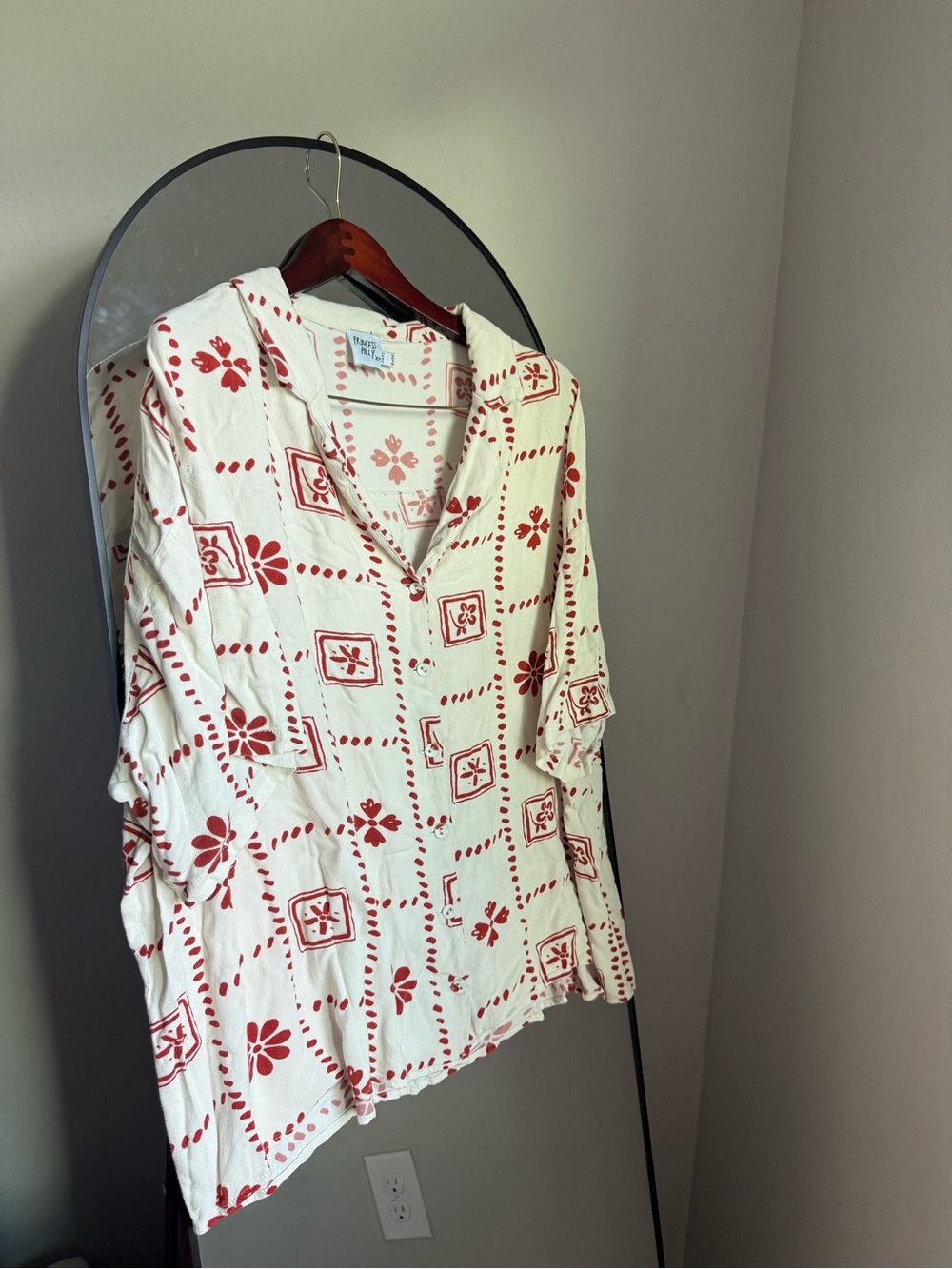 Princess Polly Resortella top White / Red Size XXL